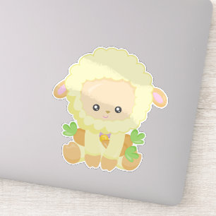 Cute Sheep, Little Sheep, Yellow Sheep, Carrots