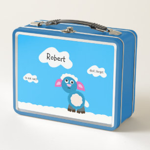 Cute sheep metal lunch box