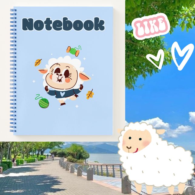 Cute sheep 🐑💙✨ notebook (Creator Uploaded)