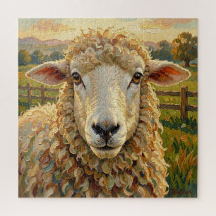 Cute Sheep on a Ranch    Farm Animals Jigsaw Puzzle