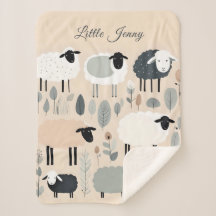 Cute Sheep Pastel Colours Minimal Personalized