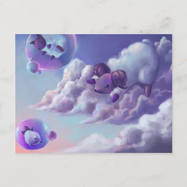 Cute sheep postcard (Front)