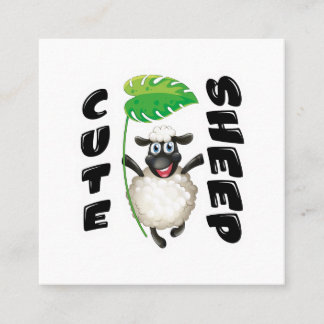 CUTE SHEEP SQUARE BUSINESS CARD