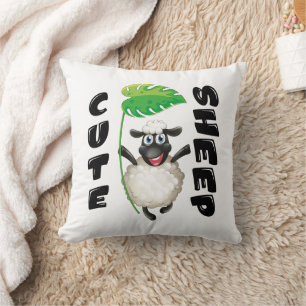 CUTE SHEEP THROW PILLOW