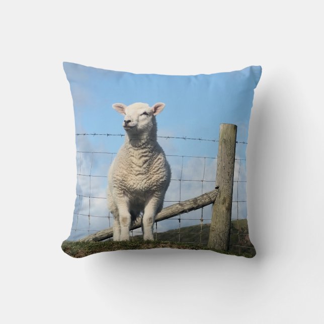 CUTE SHEEP THROW PILLOW (Front)