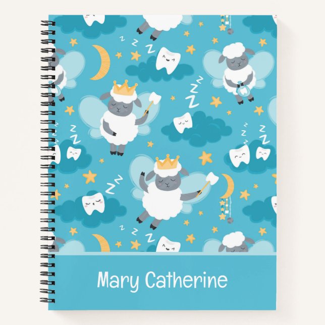 Cute Sheep Tooth Fairy Dentist Hygienist  Notebook (Front)