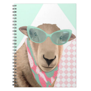 Cute Sheep With Glasses  Notebook
