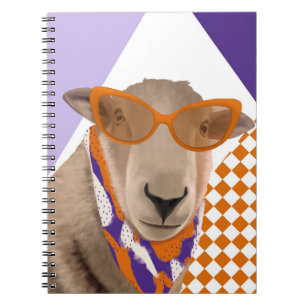 Cute Sheep With Glasses  Notebook