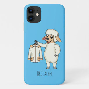 Cute sheep with jacket cartoon iPhone 11 case