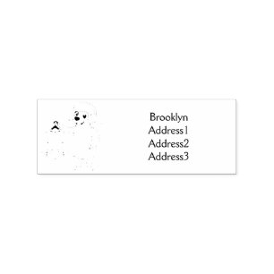 Cute sheep with jacket cartoon  rubber stamp