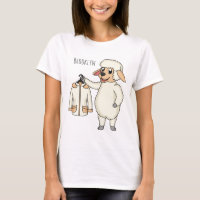 Cute sheep with jacket cartoon
