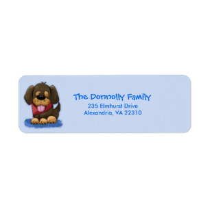 Cute Shepherd Puppy Mix Return Address Labels