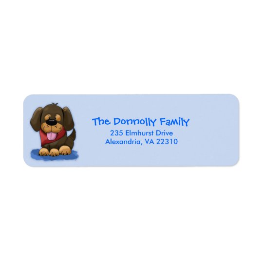 Cute Shepherd Puppy Mix Return Address Labels
