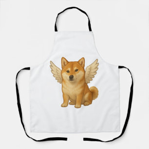 Cute Shiba Inu angel cartoon happy dog Apron