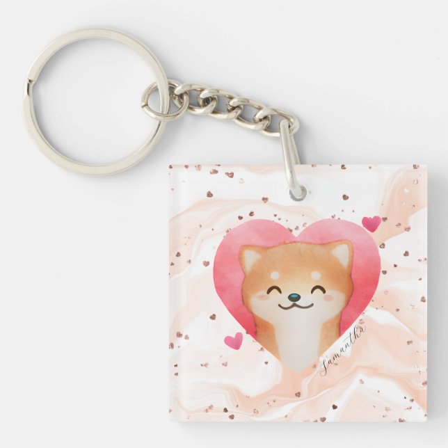 Cute Shiba Inu dans un coeur (Devant)
