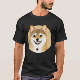 Cute Shiba Inu Dog Japanese Painting Minimal T-Shirt