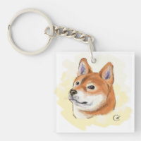 Cute Shiba Inu Dog Portrait