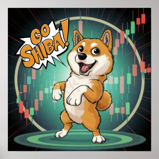 Cute Shiba Inu Dog Poster (Front)