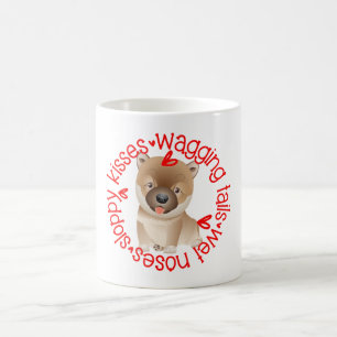Cute Shiba Inu dog, sloppy kisses Coffee Mug