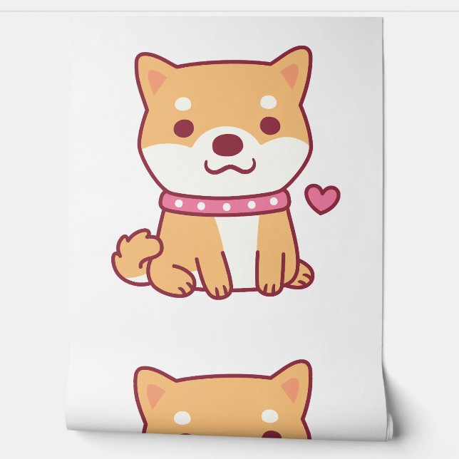 Cute Shiba Inu Dog Wallpaper (Unrolling)