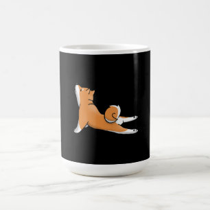Cute shiba inu dog yoga pose birthday gift coffee mug