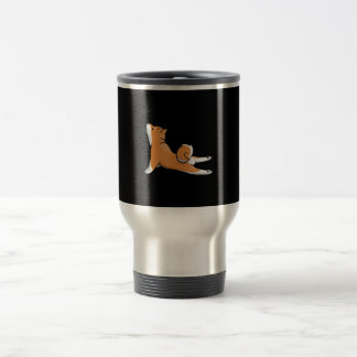 Cute shiba inu dog | yoga pose | birthday gift travel mug