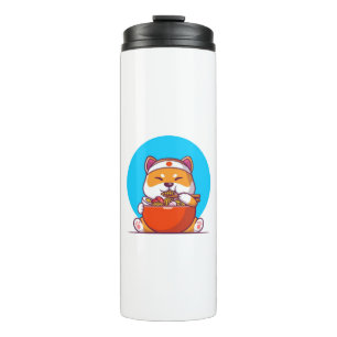 Cute Shiba Inu Eating Ramen Noodle Cartoon-23054 Thermal Tumbler