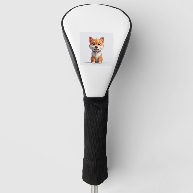 Cute Shiba Inu   Golf Head Cover (Front)