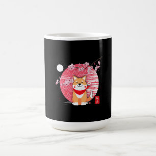 Cute Shiba Inu Kawaii Japanese Cherry Blossom Moon Magic Mug