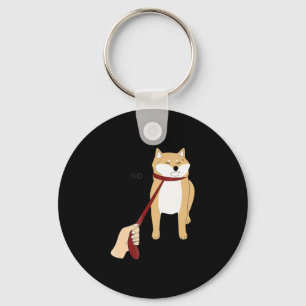 Cute shiba inu   Nope dog funny design Keychain