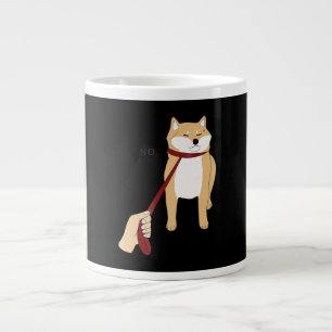 Cute shiba inu Nope dog funny design Large Coffee Mug