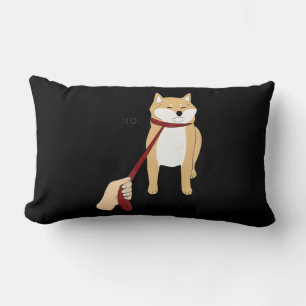 Cute shiba inu Nope dog funny design Lumbar Pillow
