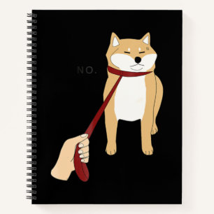Cute Shiba Inu Nope - Doge Meme Notebook