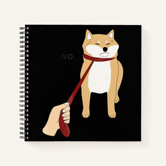 Cute Shiba Inu Nope - Doge Meme Notebook (Front)
