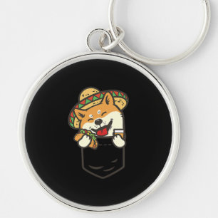 Cute shiba inu Pocket mexico dog present Keychain