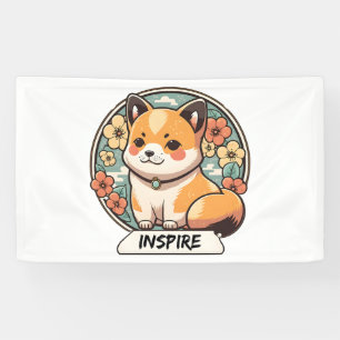 Cute Shiba Inu Pup Banner