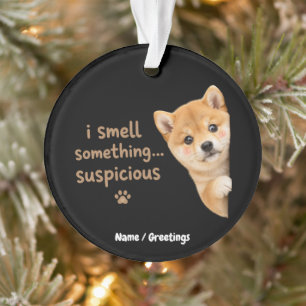 Cute Shiba Inu Puppy Funny Smell Quote Kawaii Dog Ornament