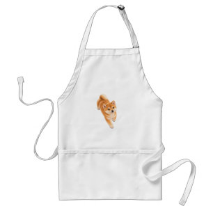 Cute Shiba Inu Puppy Looking Up Apron