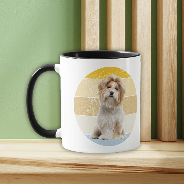 Cute Shih Tzu Dog Retro Sunset Mug (Creator Uploaded)