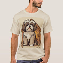 Cute Shih Tzu Doghouse illustration
