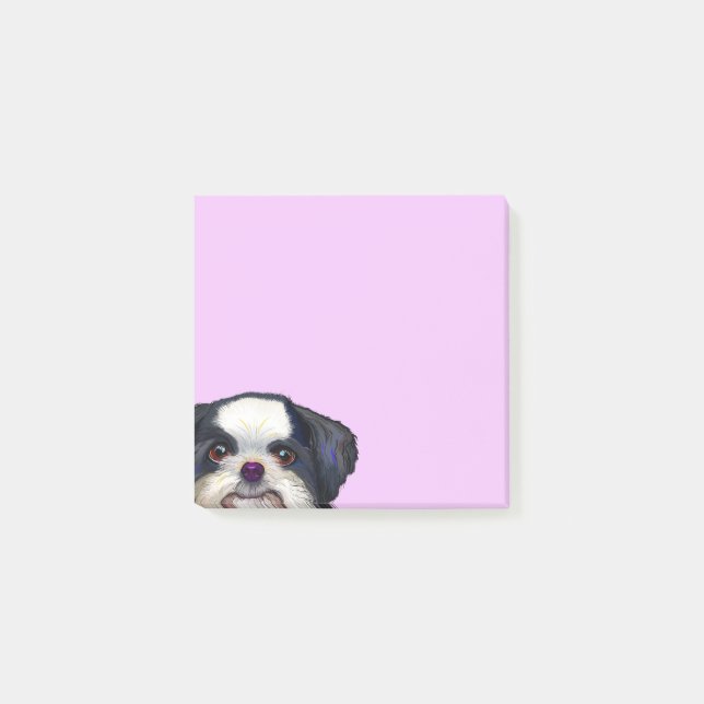 Cute Shih Tzu Puppy Dog Design Post-it Notes (Front)