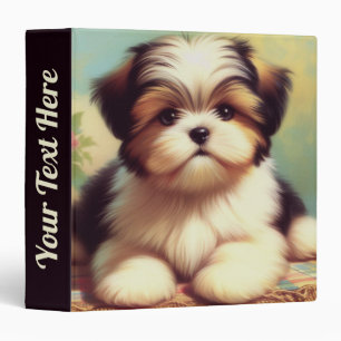 Cute Shih-Tzu Puppy Painting Binder