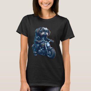 Cute Shih Tzu ride on a motorcycle  Christmas T-Shirt