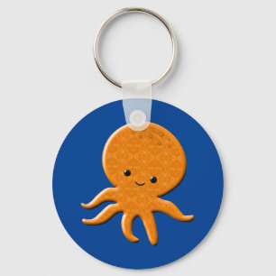 Cute Shiny Octopus Cartoon Keychain