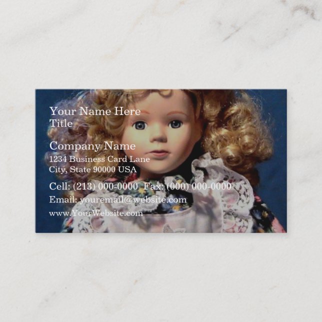 Cute Shirley Temple Doll Business Card (Front)