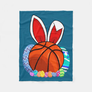 Cute Shirt Basketball Easter Egg Bunny Fleece Blanket