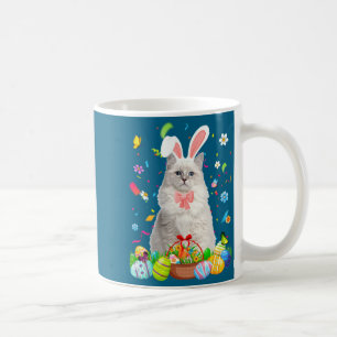 Cute Shirt Bunny Ragdoll Cat Easter Egg Coffee Mug
