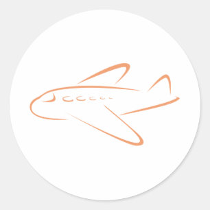 Cute Shirts   Airplane Icon Gift Shirts Classic Round Sticker