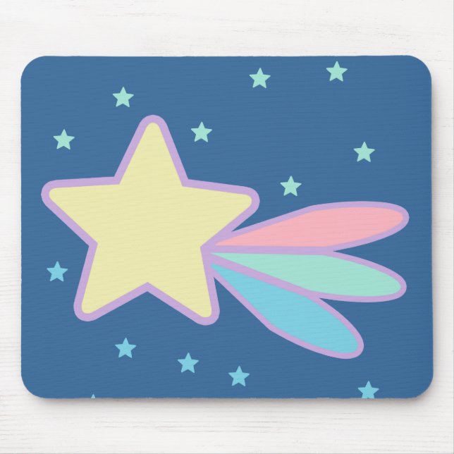 Cute Shooting Star Comet Mouse Pad (Front)
