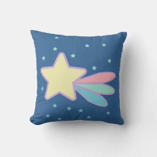 Cute Shooting Star Comet Throw Pillow